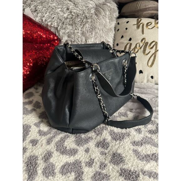 Y2k black leather chain strap handbag purse - guess - Picture 4 of 10